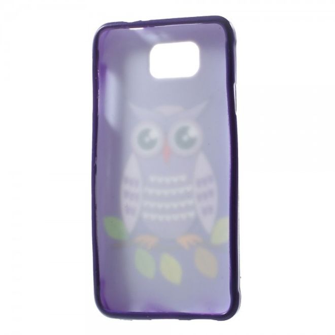 Samsung Galaxy Alpha Elastisches, glänzendes Plastik Case mit niedlicher Eule