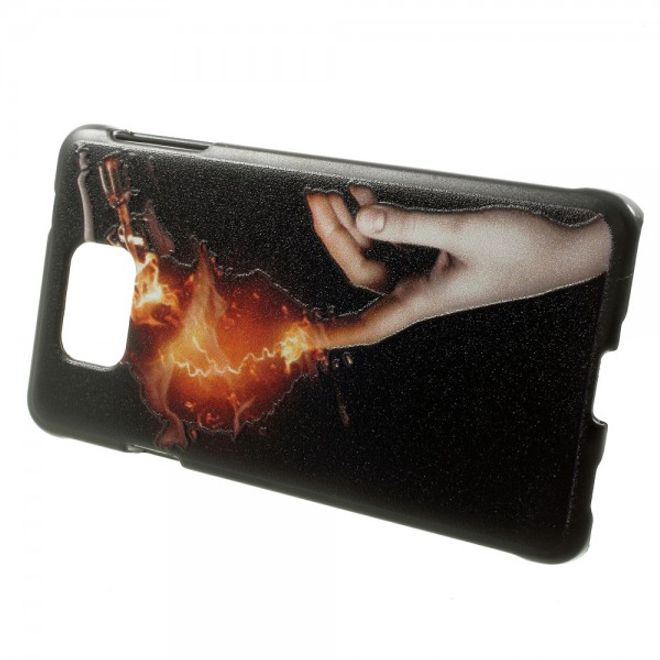 Samsung Galaxy Alpha Hart Plastik Case mit Glühbirne und Hand