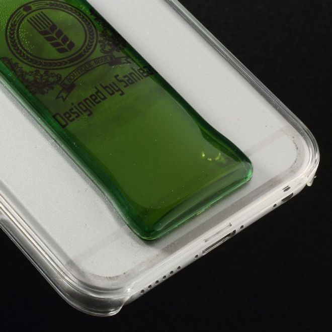 iPhone 6/6S Hart Plastik Case mit Flüssigkeit in einer Bierflasche - grün