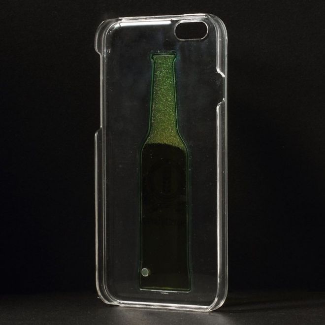 iPhone 6/6S Hart Plastik Case mit Flüssigkeit in einer Bierflasche - grün