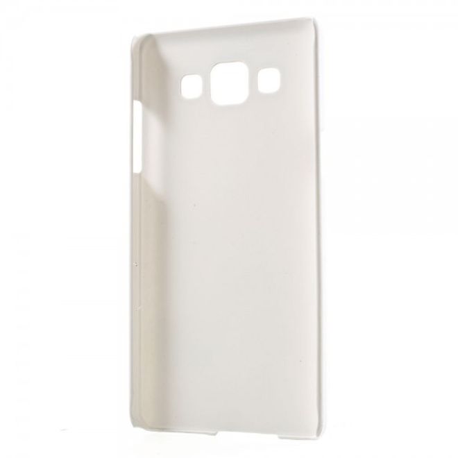 Samsung Galaxy A5 Gummiertes Hart Plastik Case - weiss