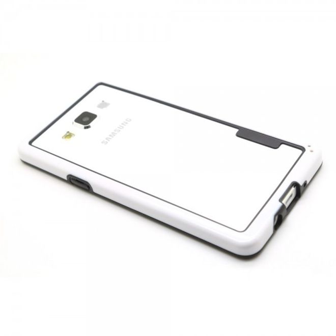 Samsung Galaxy A5 Elastischer Plastik Bumper - weiss