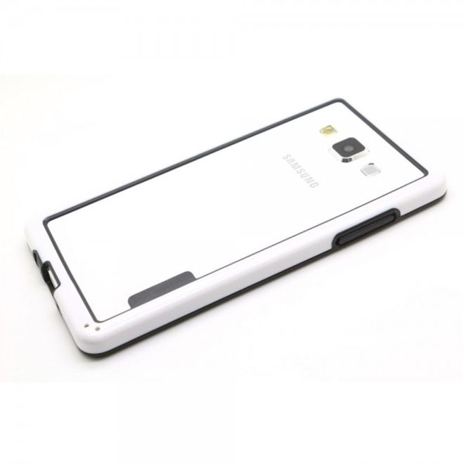 Samsung Galaxy A5 Elastischer Plastik Bumper - weiss