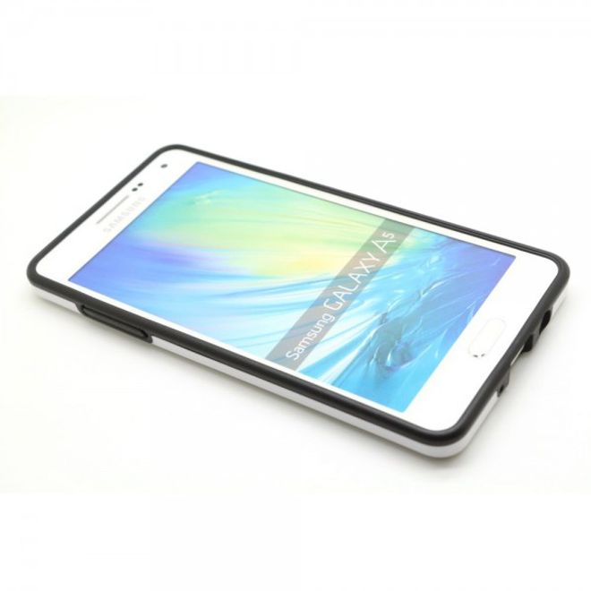 Samsung Galaxy A5 Elastischer Plastik Bumper - weiss