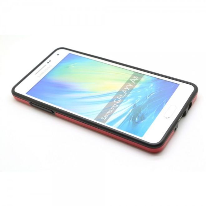 Samsung Galaxy A5 Elastischer Plastik Bumper - rot