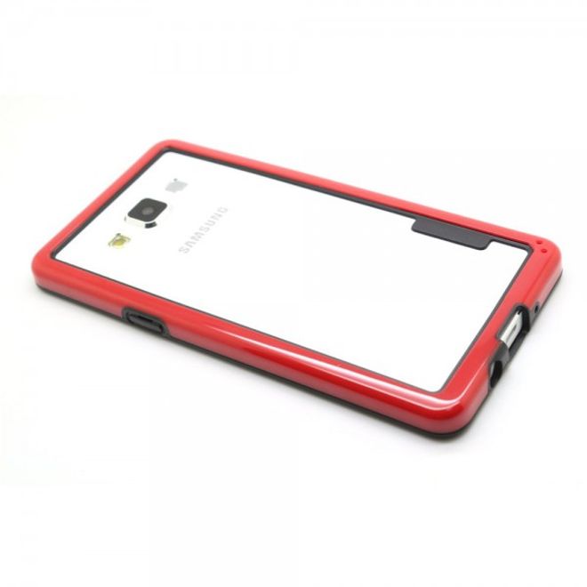 Samsung Galaxy A5 Elastischer Plastik Bumper - rot
