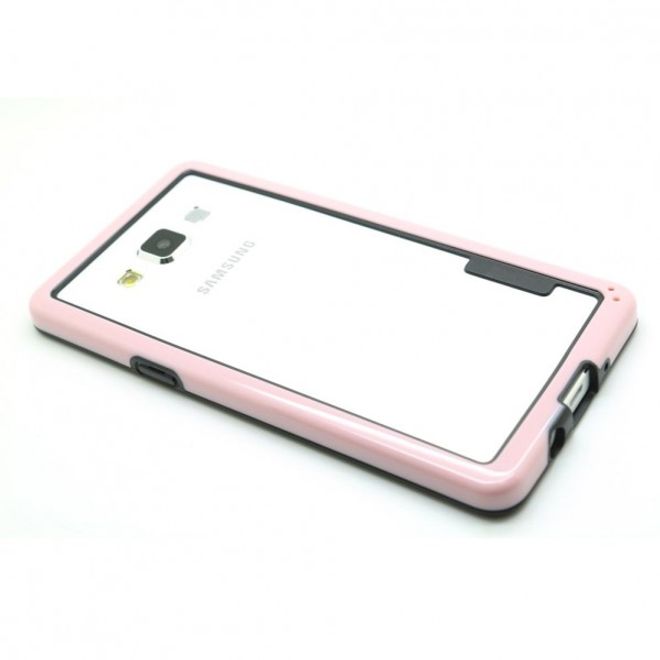 Samsung Galaxy A5 Elastischer Plastik Bumper - pink