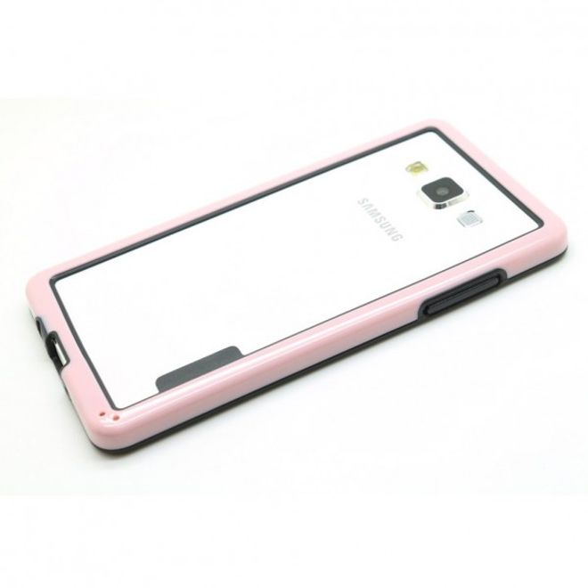 Samsung Galaxy A5 Elastischer Plastik Bumper - pink