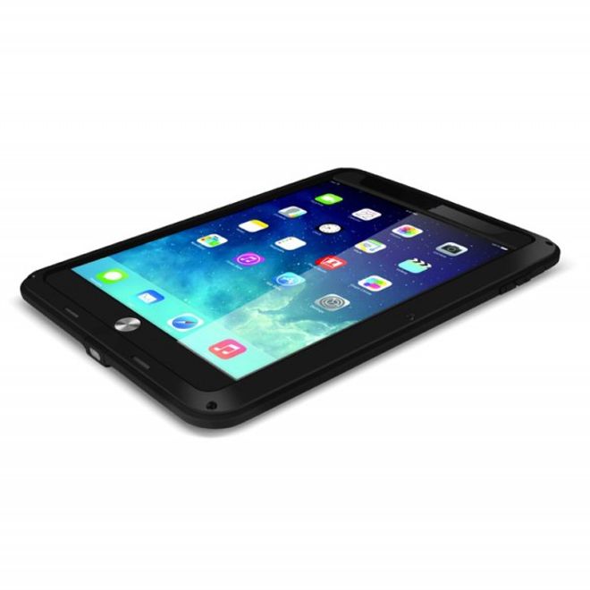 iPad Air LOVE MEI Ultrarobustes Metall, Silikon und gehärtetes Glas Case - schwarz