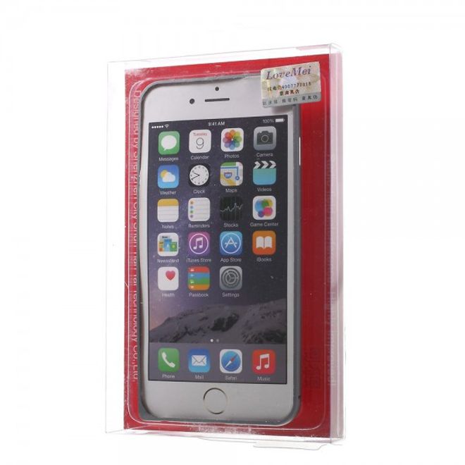 iPhone 6 Plus/6S Plus LOVE MEI Metall Bumper Curved - silber