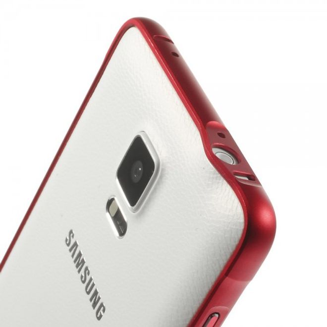 Samsung Galaxy Note 4 LOVE MEI Metall Bumper Curved - rot
