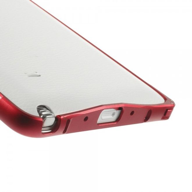 Samsung Galaxy Note 4 LOVE MEI Metall Bumper Curved - rot
