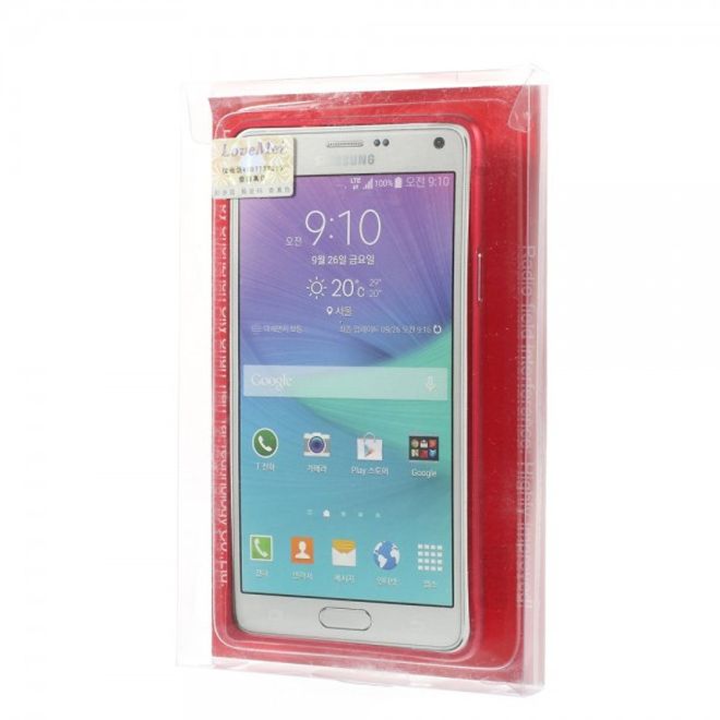 Samsung Galaxy Note 4 LOVE MEI Metall Bumper Curved - rot