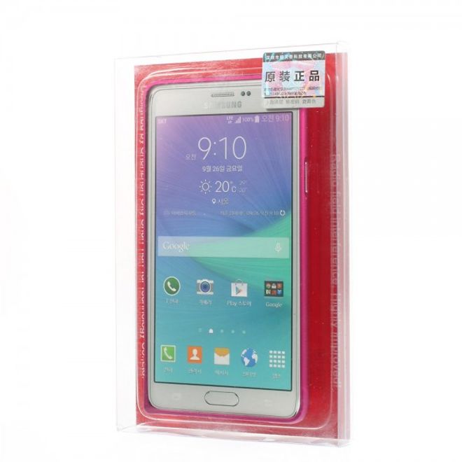 Samsung Galaxy Note 4 LOVE MEI Metall Bumper Curved - rosa