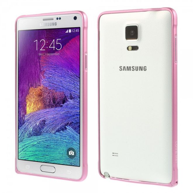 Samsung Galaxy Note 4 LOVE MEI Metall Bumper Curved - pink