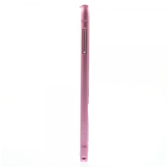 Samsung Galaxy Note 4 LOVE MEI Metall Bumper Curved - pink