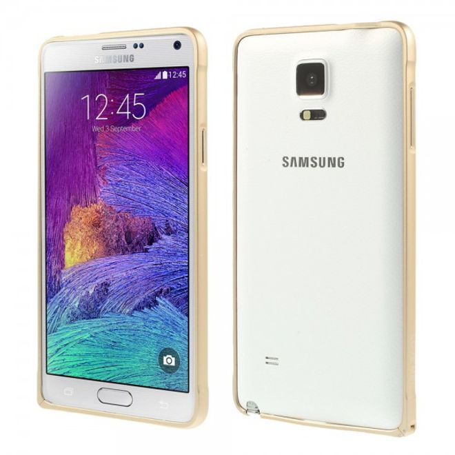 Samsung Galaxy Note 4 LOVE MEI Metall Bumper Curved - champagnerfarben