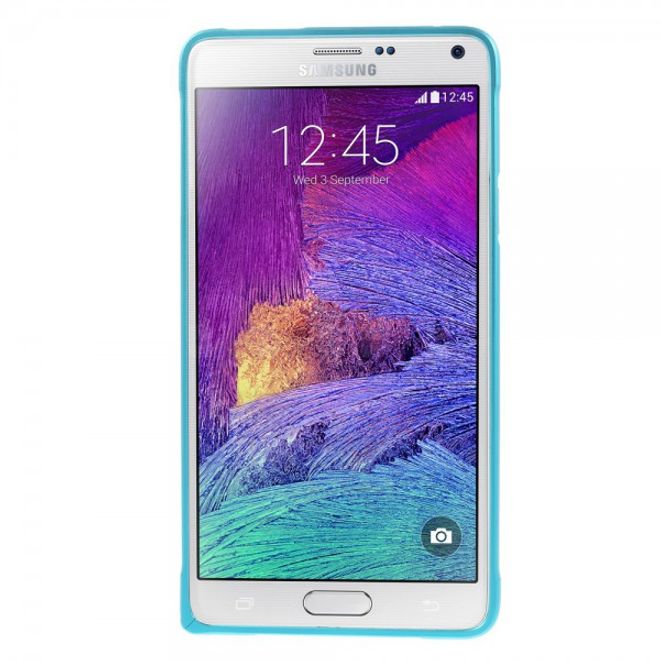 Samsung Galaxy Note 4 LOVE MEI Metall Bumper Curved - hellblau