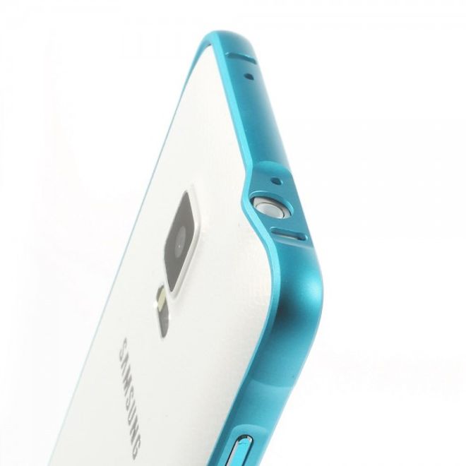 Samsung Galaxy Note 4 LOVE MEI Metall Bumper Curved - hellblau