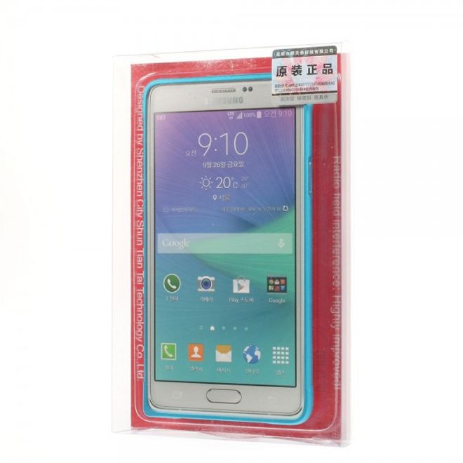Samsung Galaxy Note 4 LOVE MEI Metall Bumper Curved - hellblau