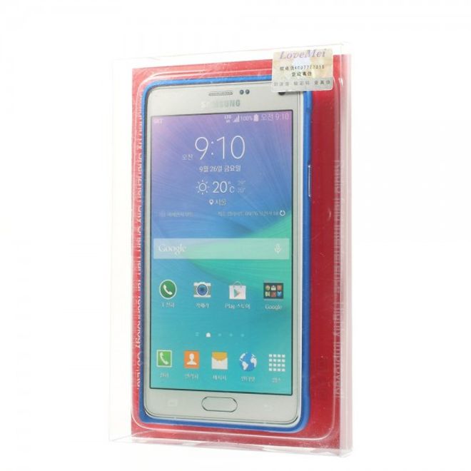 Samsung Galaxy Note 4 LOVE MEI Metall Bumper Curved - dunkelblau