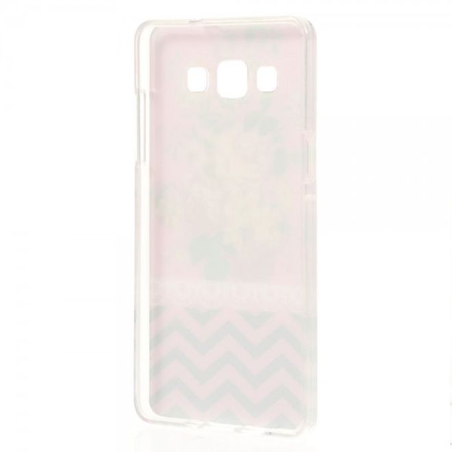 Samsung Galaxy A5 Elastisches Plastik Case mit Blumenstrauss und Muster