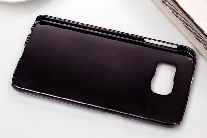 Samsung Galaxy S6 Lederartiges Plastik Case mit Karbonmuster - weiss