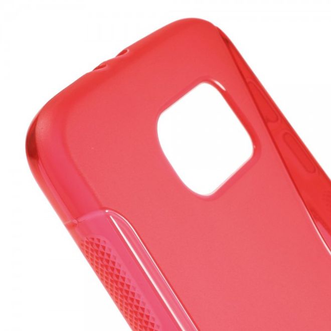 Samsung Galaxy S6 Elastisches Plastik Case S-Shape - rot
