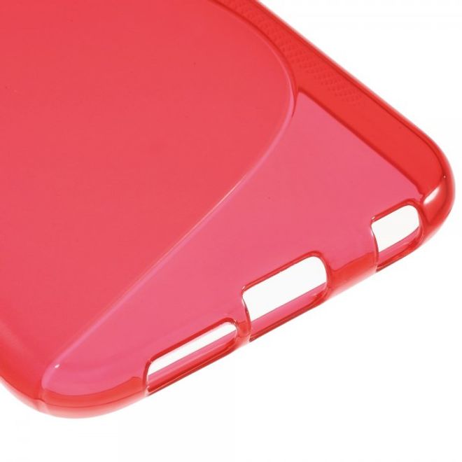 Samsung Galaxy S6 Elastisches Plastik Case S-Shape - rot