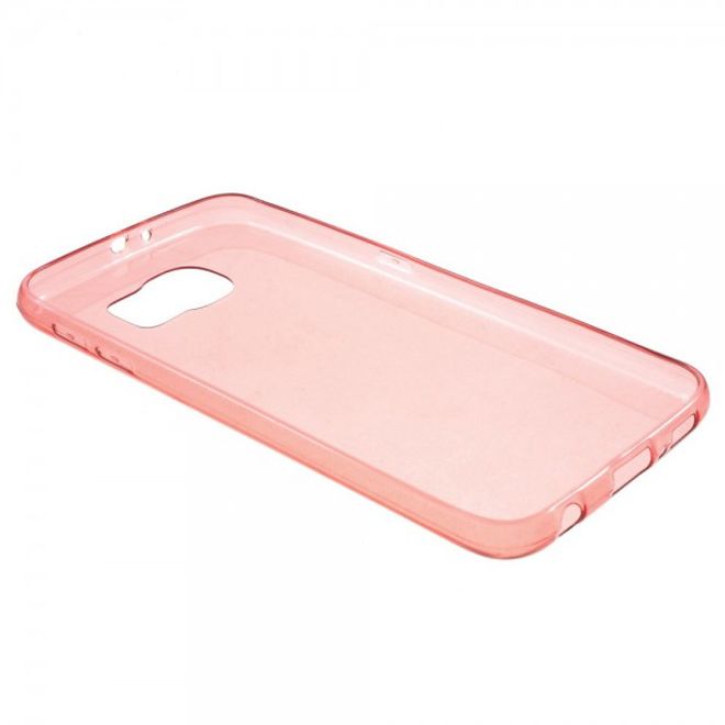 Samsung Galaxy S6 Ultradünnes (0,6mm), elastisches Plastik Case - rot