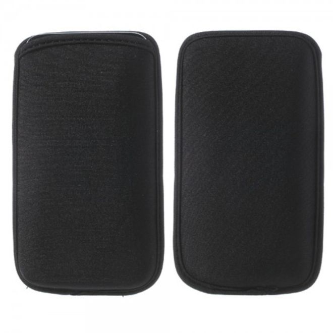Neopren Etui für Smartphones bis zu einer Grösse von 14.2cmx8cm - schwarz