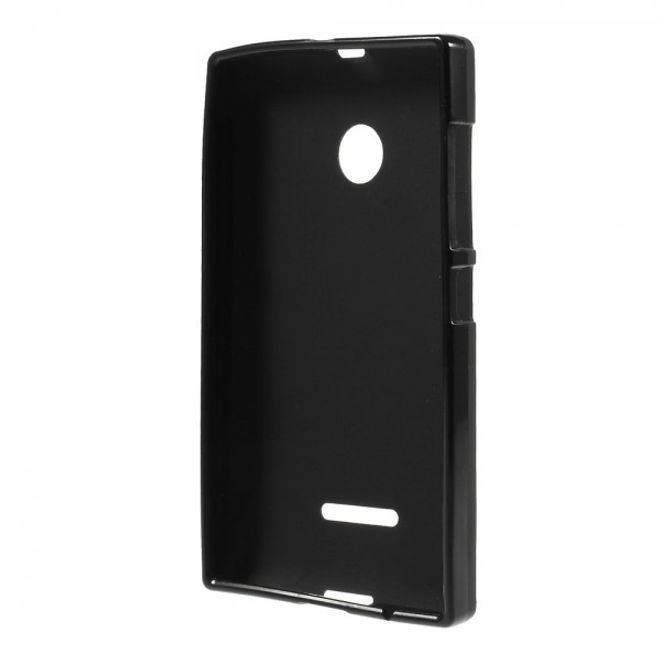 Microsoft Lumia 435/435 Dual Mattes, elastisches Plastik Case - schwarz