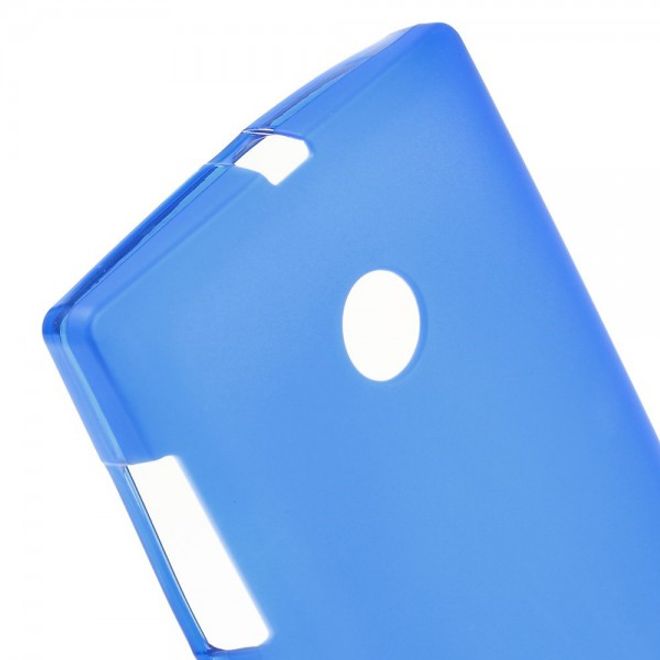 Microsoft Lumia 435/435 Dual Mattes, elastisches Plastik Case - blau