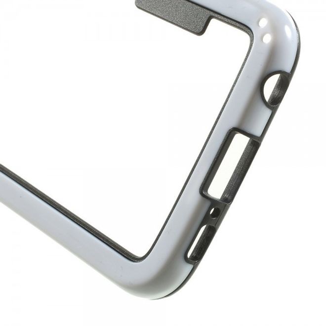 Samsung Galaxy S6 Elastischer Plastik Bumper - weiss