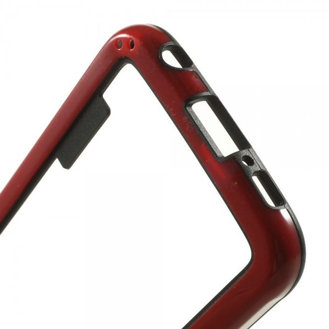 Samsung Galaxy S6 Elastischer Plastik Bumper - rot