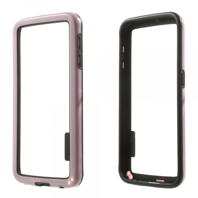Samsung Galaxy S6 Elastischer Plastik Bumper - pink