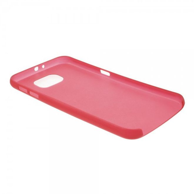 Samsung Galaxy S6 Ultradünnes (0.3mm), elastisches Plastik Case - rot