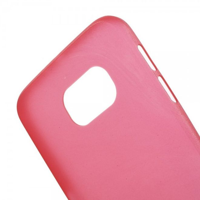Samsung Galaxy S6 Ultradünnes (0.3mm), elastisches Plastik Case - rot