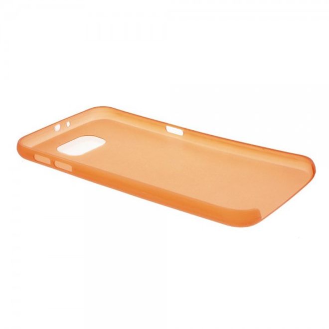 Samsung Galaxy S6 Ultradünnes (0.3mm), elastisches Plastik Case - orange