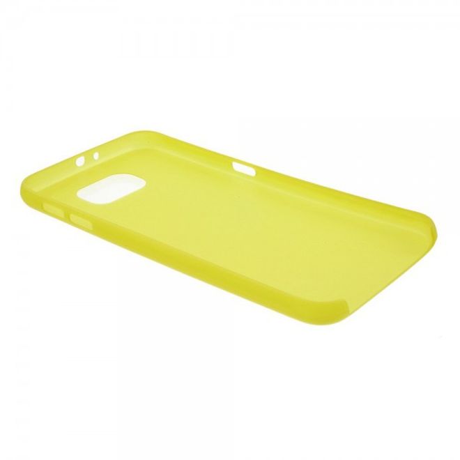 Samsung Galaxy S6 Ultradünnes (0.3mm), elastisches Plastik Case - gelb