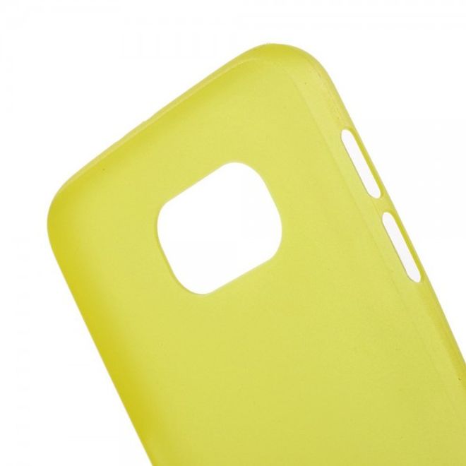 Samsung Galaxy S6 Ultradünnes (0.3mm), elastisches Plastik Case - gelb