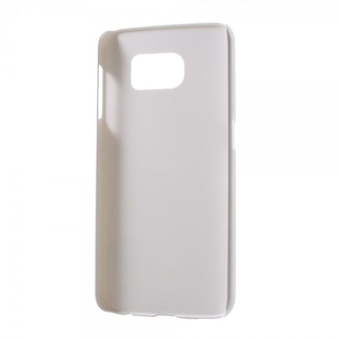 Samsung Galaxy S6 Gummiertes Hart Plastik Case - weiss