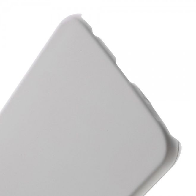 Samsung Galaxy S6 Gummiertes Hart Plastik Case - weiss