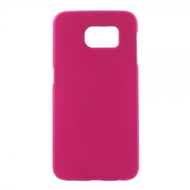 Samsung Galaxy S6 Gummiertes Hart Plastik Case - rosa