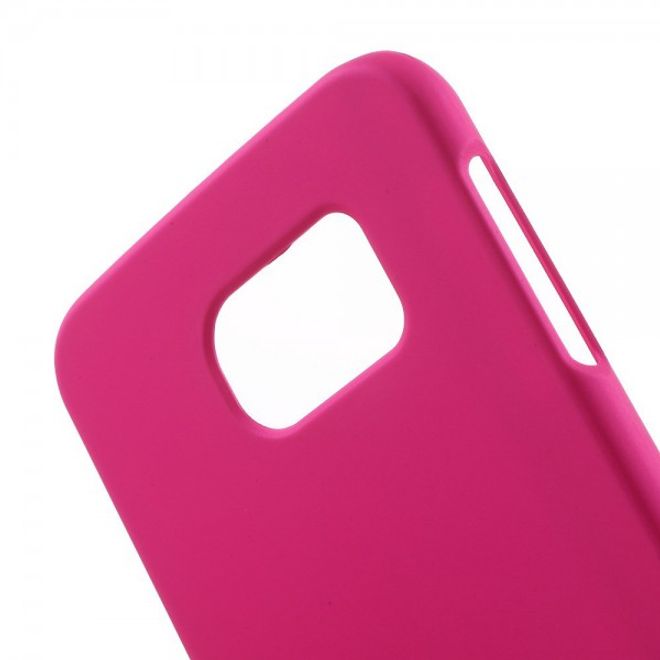 Samsung Galaxy S6 Gummiertes Hart Plastik Case - rosa