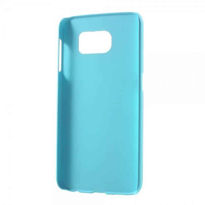Samsung Galaxy S6 Gummiertes Hart Plastik Case - hellblau