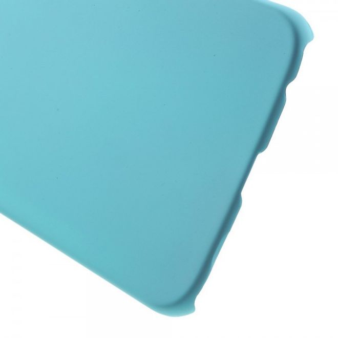 Samsung Galaxy S6 Gummiertes Hart Plastik Case - hellblau