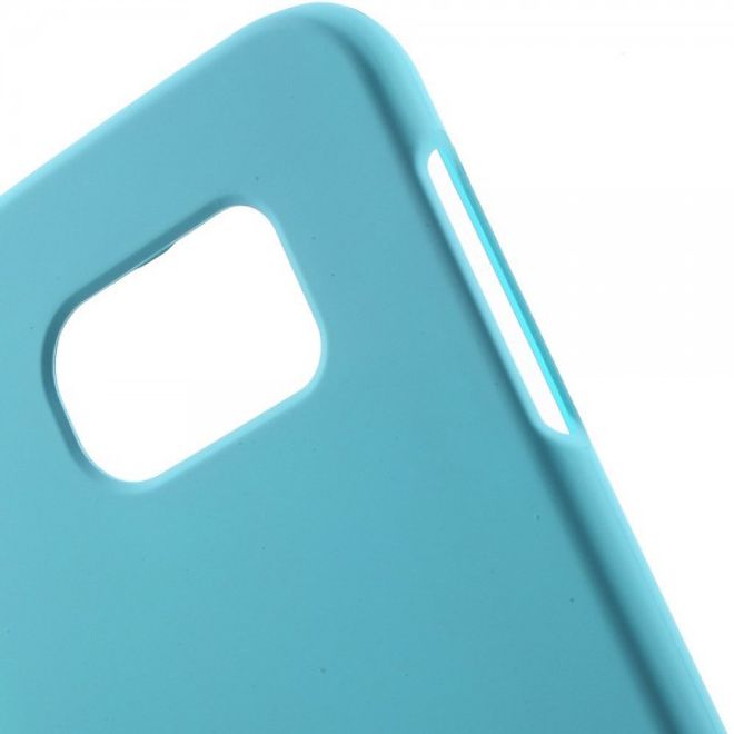 Samsung Galaxy S6 Gummiertes Hart Plastik Case - hellblau