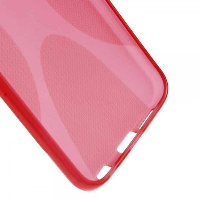 Samsung Galaxy S6 Elastisches Plastik Case X-Shape - rot