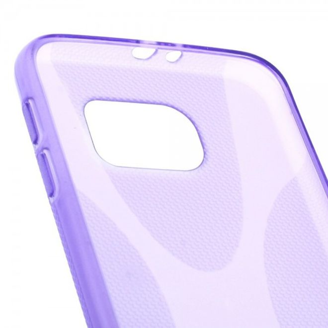 Samsung Galaxy S6 Elastisches Plastik Case X-Shape - purpur